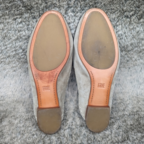 Frye Gwen Pickstitch Suede Slide Mule Ash Women's 9.5 - Picture 12 of 12